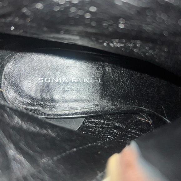 Sonia Rykiel Brown and Black Striped Heeled Boots. - Picture 14 of 15